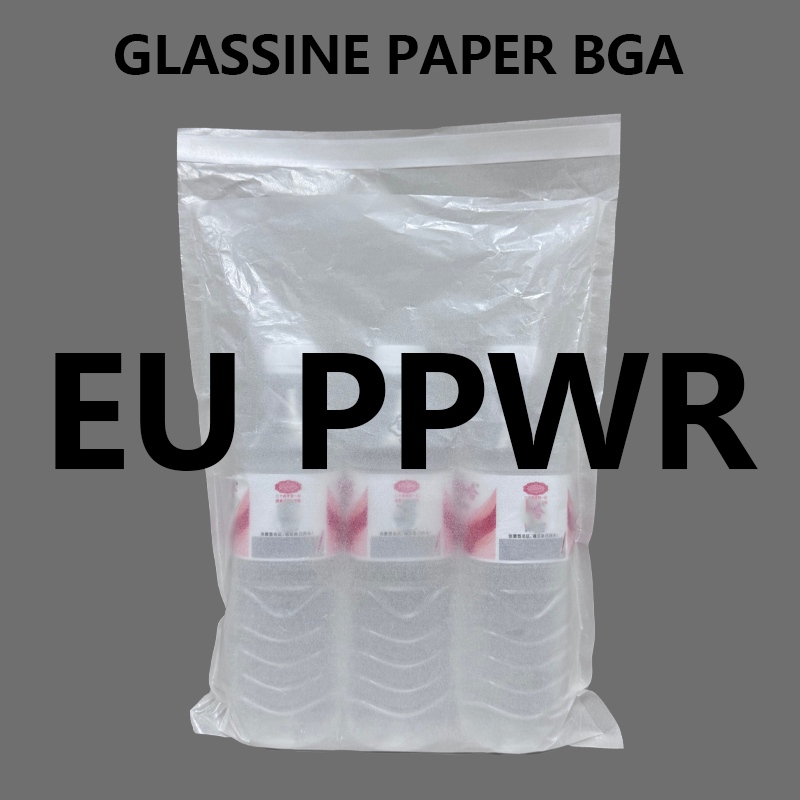 AB PPWR Hazır Özel Glassine Kağıt Torba% 100 Saf Kağıt Plastiksiz Ambalaj